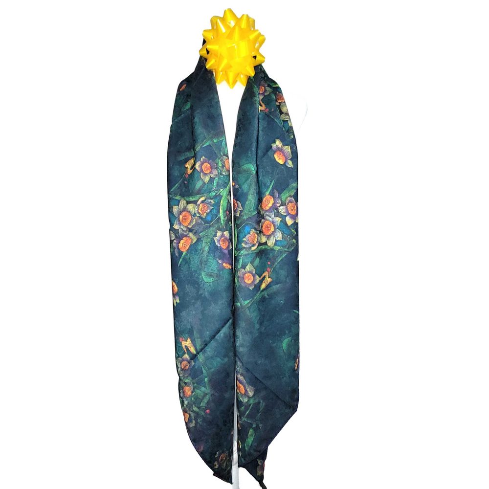 NWT Double Sided Silk Scarf 52"x52" Large Square Shawl Wrap XiangYunShal 2244 - Picture 10 of 11